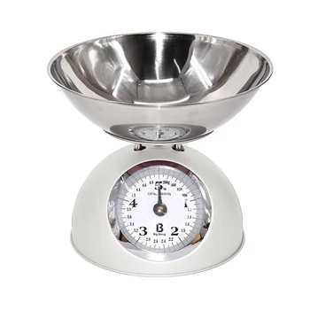 

5kg Home Cooking Mechanical Type Retro Accurate Restaurant With Bowl Vegetables Easy Read Kitchen Scale Stainless Steel Baking