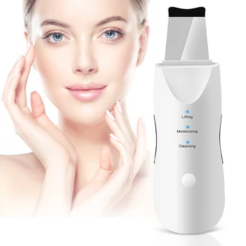 

Ultrasonic Skin Scrubber Fac Deep Cleaning Peeling Shovel Facial Pore Cleaner Blackhead Remover Face Lifting USB Rechargeable