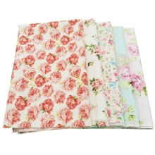 5 шт. элегантное розовое коттоновая ткань с принтом серии пряди удобные DIY лоскутное шитье прикладного искусства ткань 20x25 см