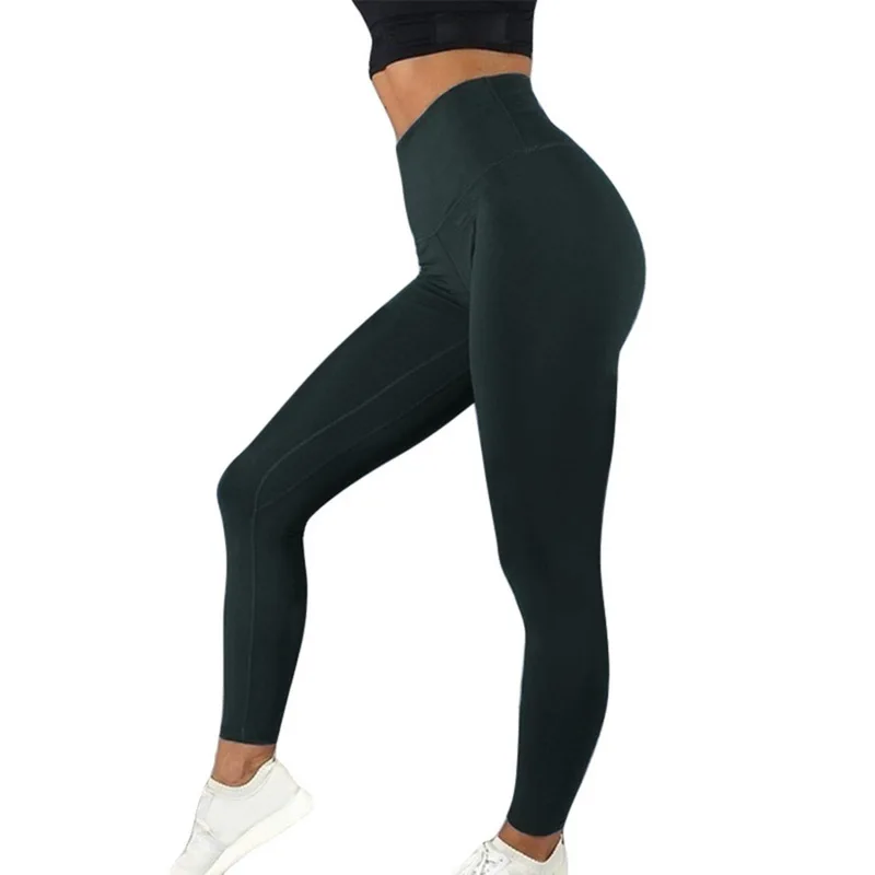 Женские модные сексуальные обтягивающие леггинсы с высокой талией, удобные эластичные штаны, штаны для фитнеса, йоги, тренировки, леггинсы, спортивная одежда - Цвет: green