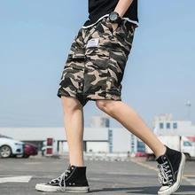 

Summer Korean Casual Shorts Men'S 2021 New Japanese Fashion Brand Handsome Boy Student Pants Thin Loose 5-Point Straight Trouser