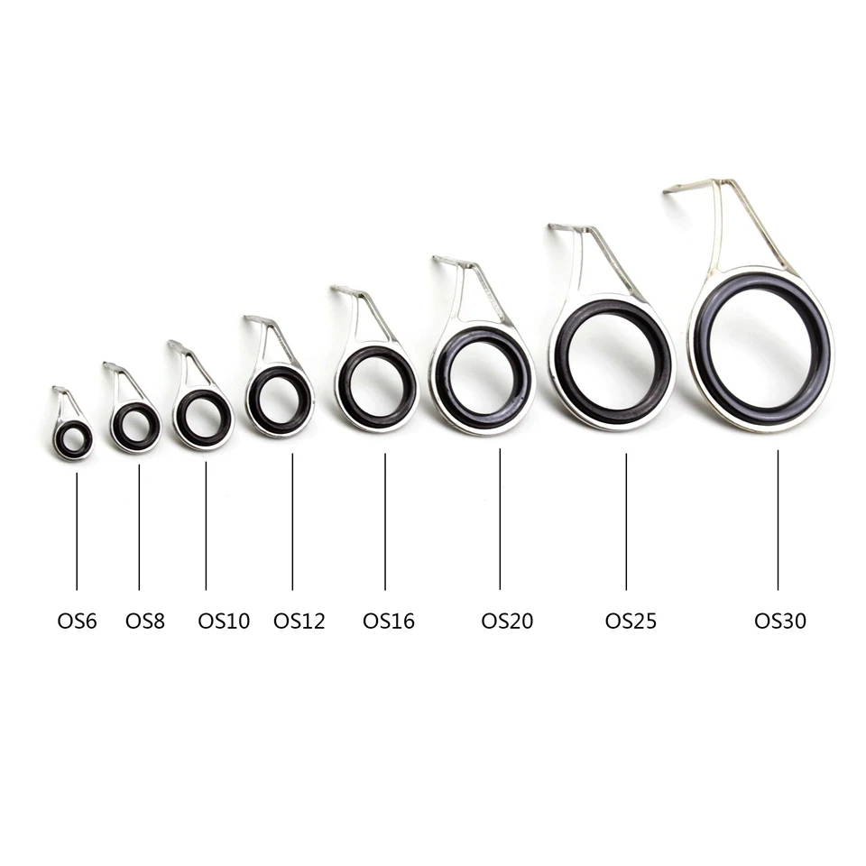 Details about / 8pcs Sea Fishing Rod Guides Rings Line Ring Rod Repair Kit for Rod Building