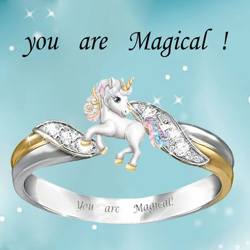 Hundred million source of cross-border selling new fashion popular cute unicorn ring
Hundred million source of cross-border selling new fashion popular cute unicorn ring