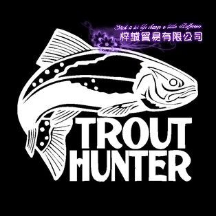 Fishing Trout Hunter Fishing Car Boat Sticker Fish Decal Posters Wall Decals Pegatina Decor MuralFisher Sticker