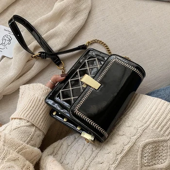 

HOCODO 2020 Women'S Shoulder Bag Fashion Handbag PU Leather Crossbody Bags Small Solid Color Flap Chain Messenger Female Bag SAC
