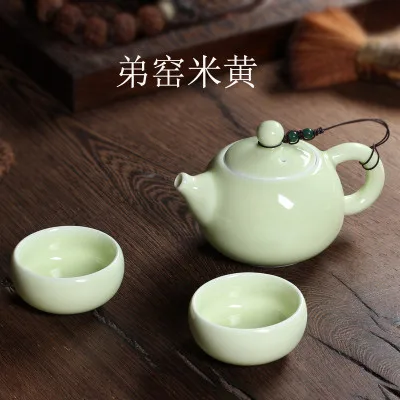 Celadon чайник один горшок две чашки японский кунг-фу чайная церемония набор китайский ручной работы Пуэр Улун керамический чайник - Цвет: 8