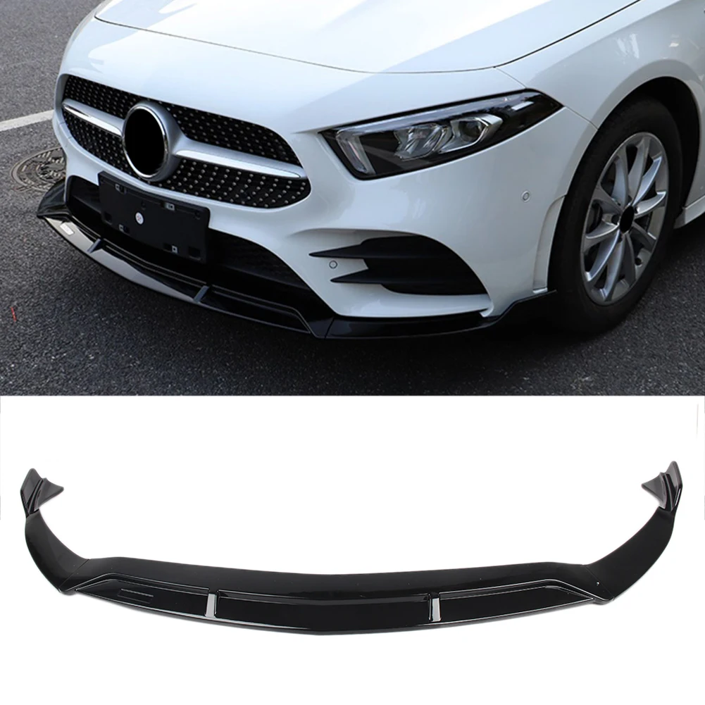 W177 автомобильный передний бампер накладки для Mercedes Benz A Class 2019 2020 Sport Gloss Black ABS
