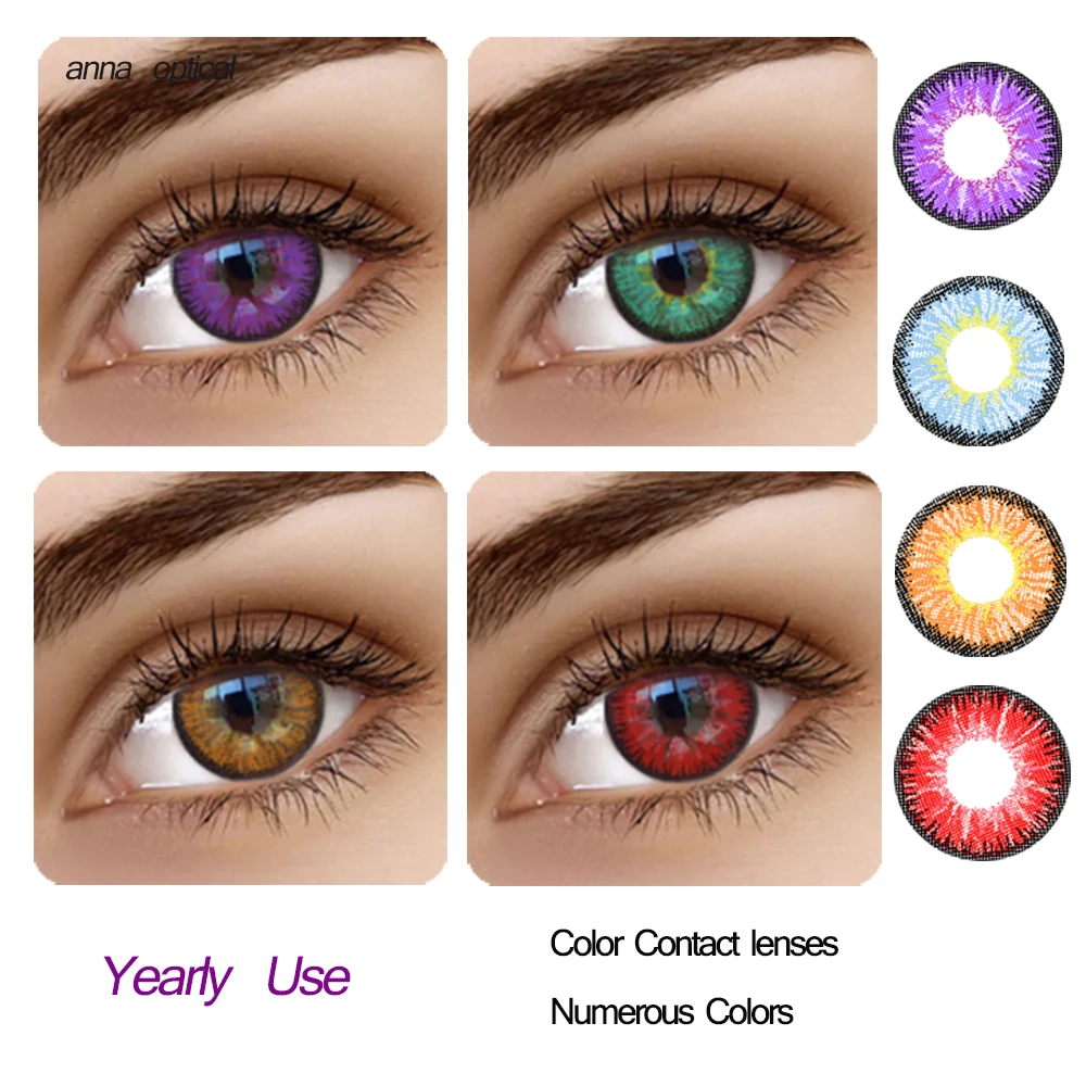 

USA Hotsale 3Tones Contact Lense Brown Green Gray Contact Lens Popular Lenses Eye Color Contacts Non Prescription Fast Delivery