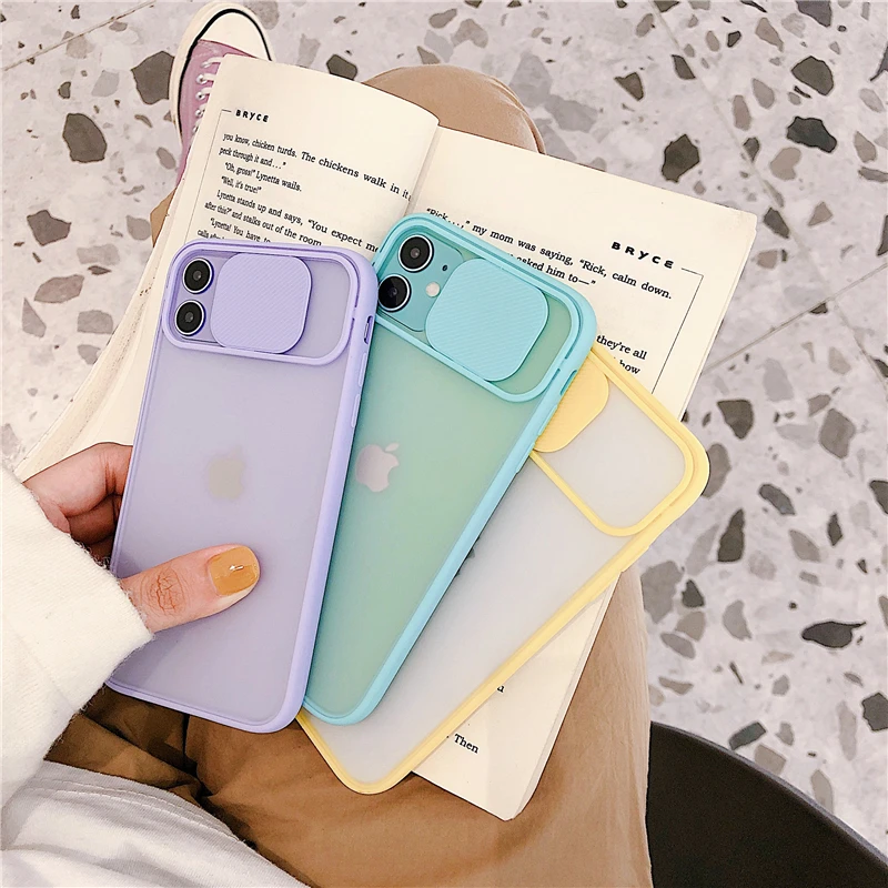 Camera Lens Protection Phone Case on For iPhone 12 Pro Max 11 6 6S 7 8 Plus SE 2020 XR XSMax X XS Candy Color Soft Back Cover