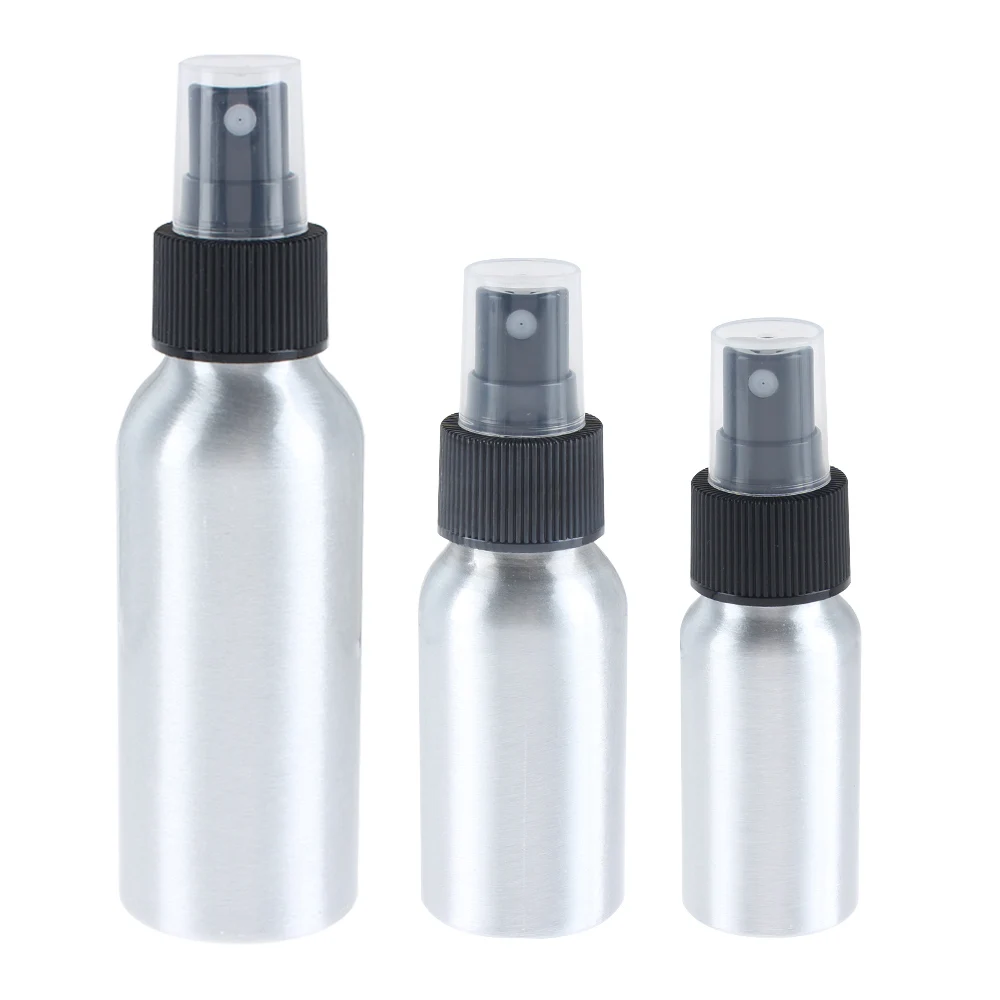 

30/50/100ml Aluminum Spray Bottle Refillable Perfume Portable Empty Container Travel Cosmetic Sprayer Atomizer Silver
