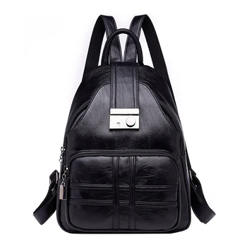

LJL-Simple Casual Backpack Soft Leather Anti-Theft Travel Simple Casual Soft Leather Anti-Theft Small Backpack