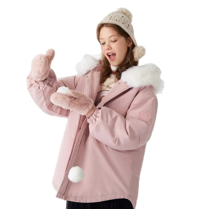Куртка SEMIR женская короткая из хлопка модное хлопковое пальто свободного покроя