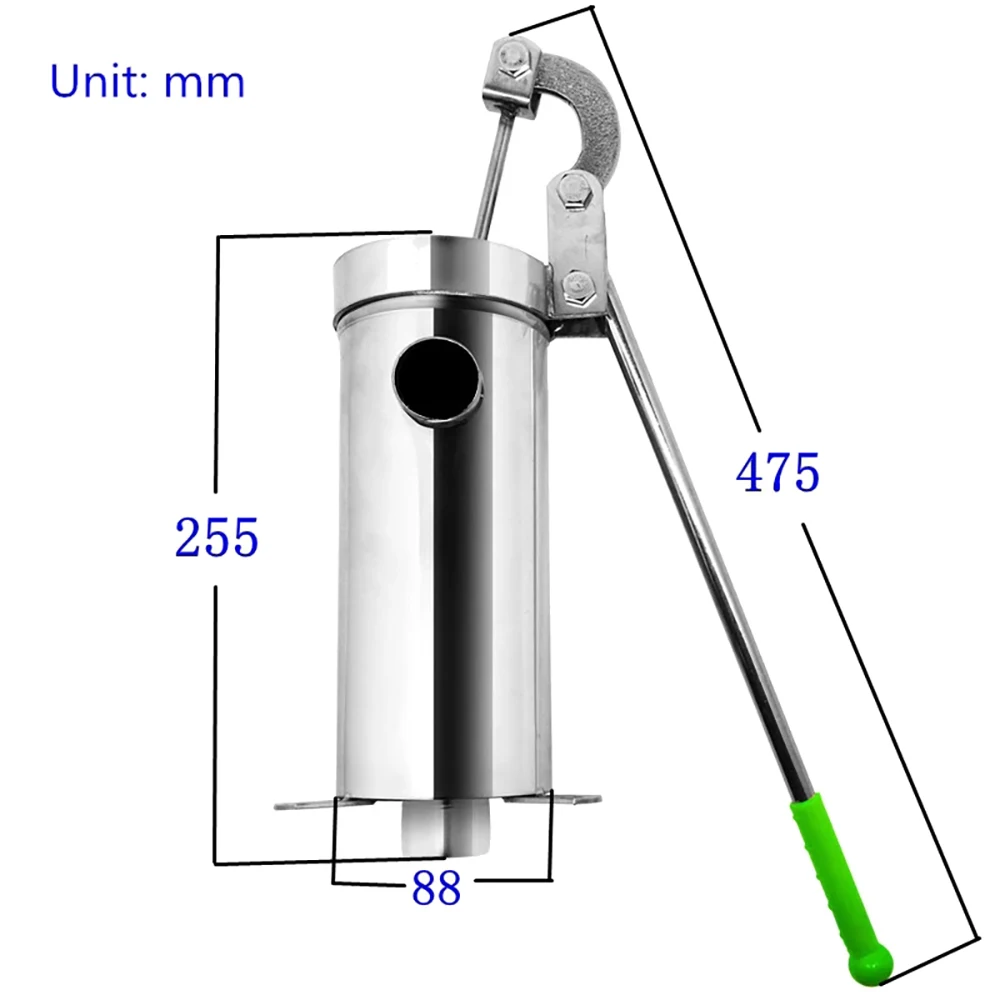 Pompe à eau manuelle Tube droit Pression Puits Pompe à eau En acier  inoxydable Agitation Pompe à eau domestique Pompe à eau de puits Pompe à eau