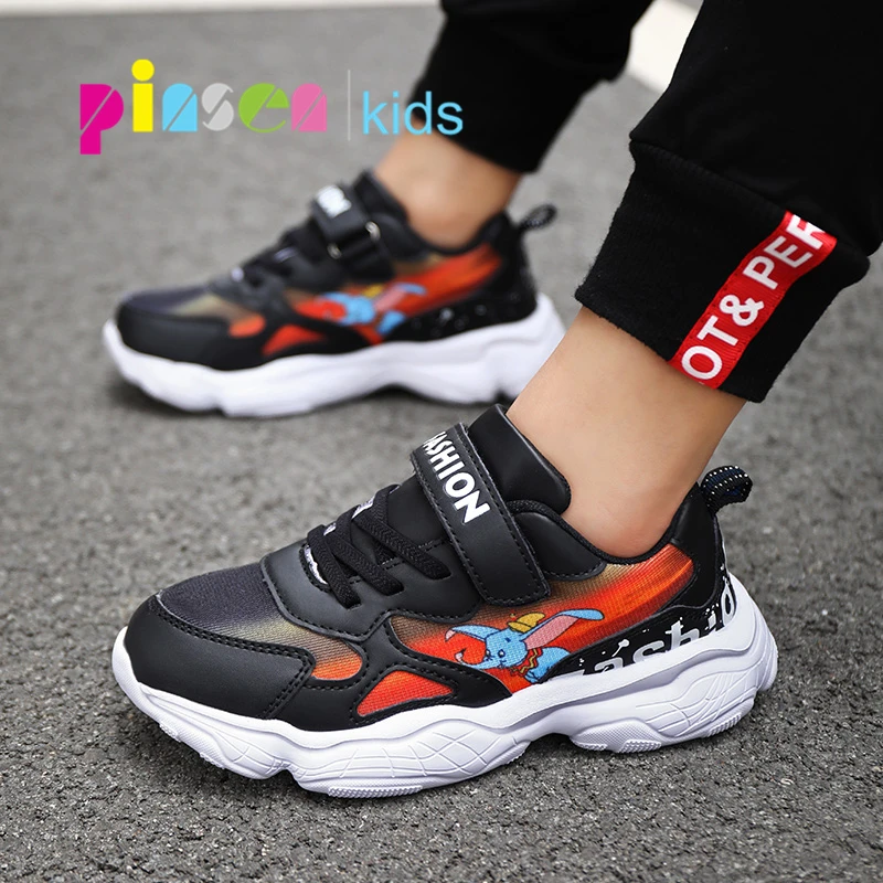 PINSEN Shoes Boys Sneakers Kids Shoes Breathable Sport Shoes Child Leisure Casual Running Children Shoes Chaussure Enfant