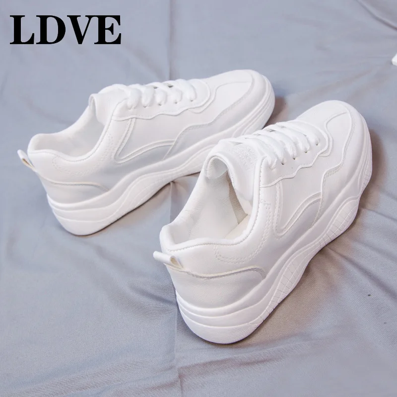 

Comfy Breathable Mesh Trainers Chunky Heels 5cm Women's Platform Sneakers Women Shoes Casual Female Shoes