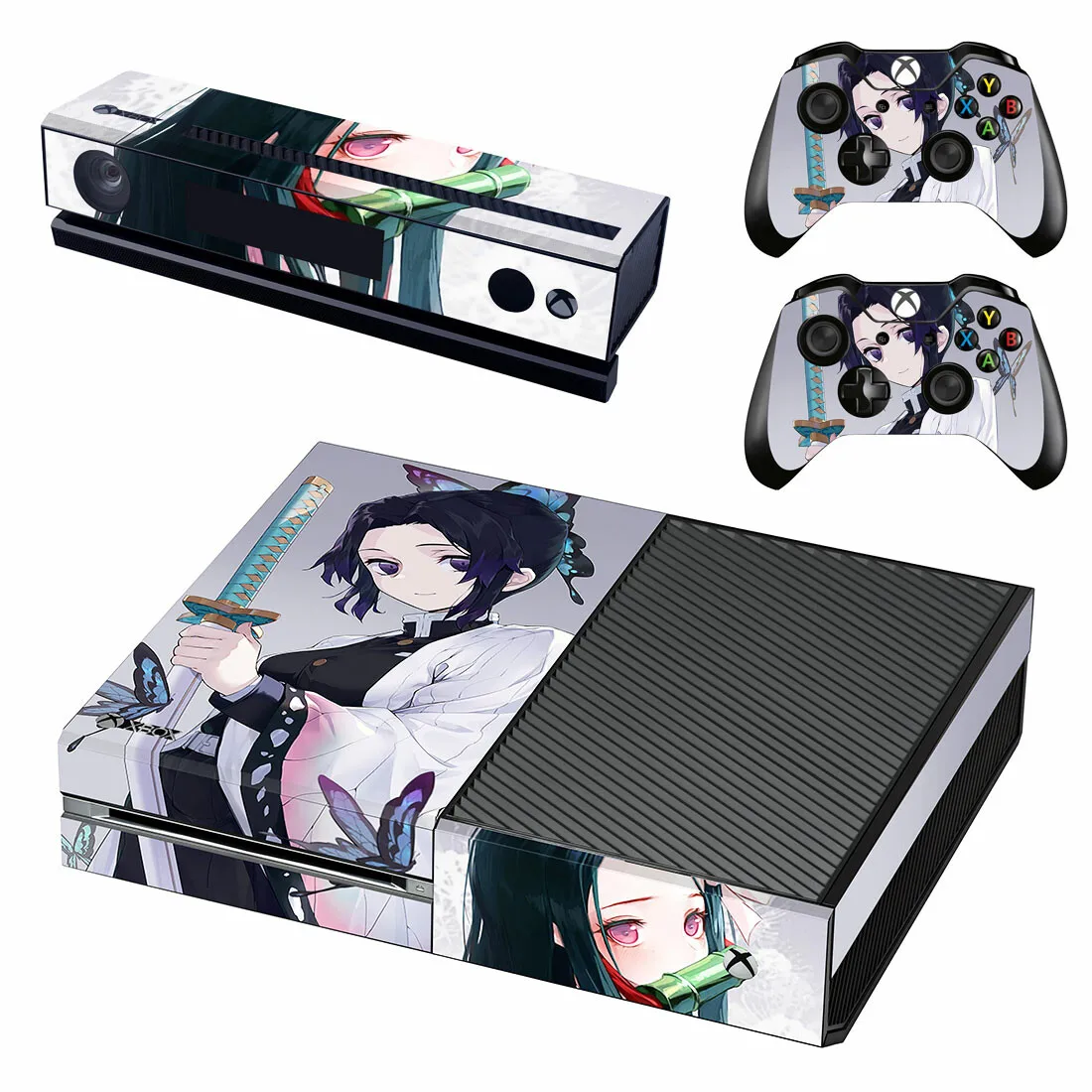 Demon Slayer Skin Sticker Decal Cover For Xbox One Console and 2 Controllers For Xbox One Skin Sticker Vinyl 