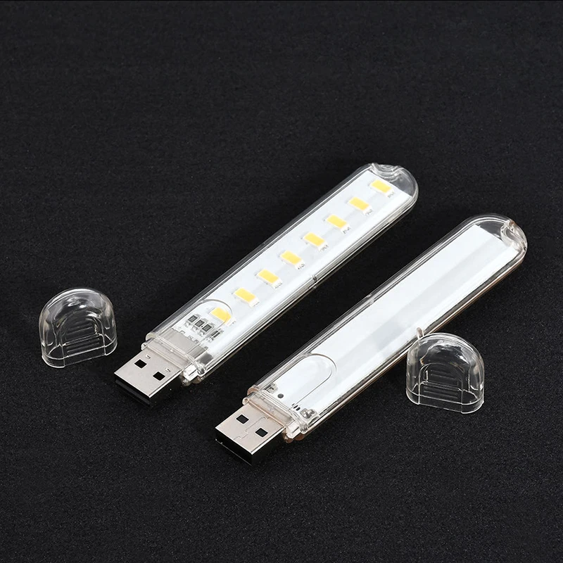 

USB LED Lamp Mini Mobile Powered DC5V 8 LED Camping Computer Portable Night USB Gadget Lighting For PC Laptop
