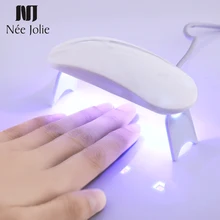 Светодиодный УФ-светильник для ногтей, сушилка 6 Вт, лампа для маникюра, гелевая лампа для ногтей, сушильная отверждающая лампа, машина с usb-кабелем, мини-дизайн, инструмент для самостоятельной сборки
