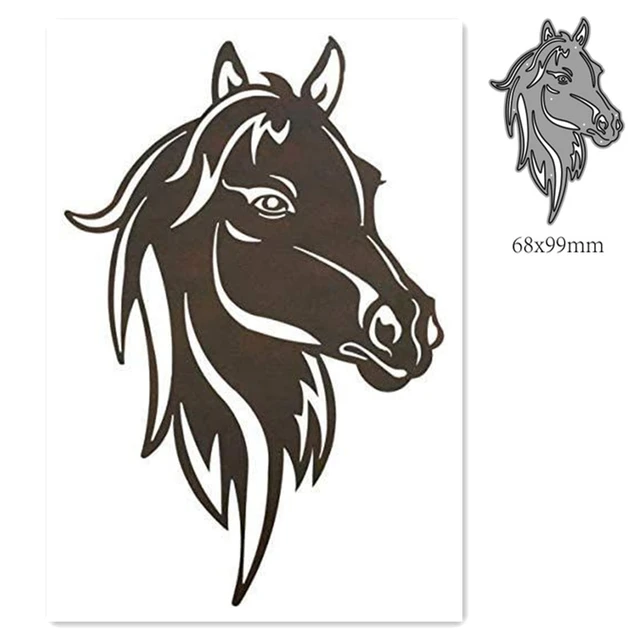 Printable Horse Head Stencil