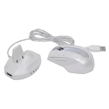 

Wireless Mouse Gamer Gaming Mouse Rechargeable 1600DPI Mouse 2.4GH Optical Mouse with Base L0523HUB for Laptop Overwatch, Multi-