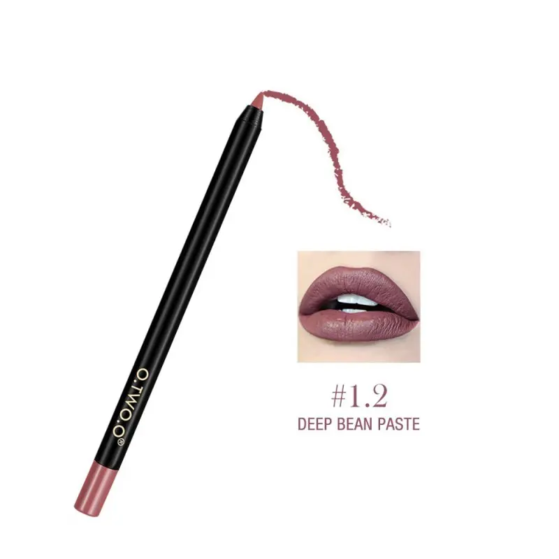 O Matte Lipliner для губ, водонепроницаемый карандаш для губ, стойкий карандаш для губ, косметический макияж, цветной карандаш для губ, 12 цветов. w - Цвет: 12