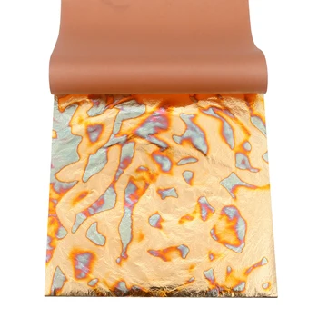 

Gold Leaf Sheets Copper Foil for Home Nail Decoration Ceramics Arts Craft Paper Gilding DIY 14X14cm 25pcs Variegated Bronze Leaf