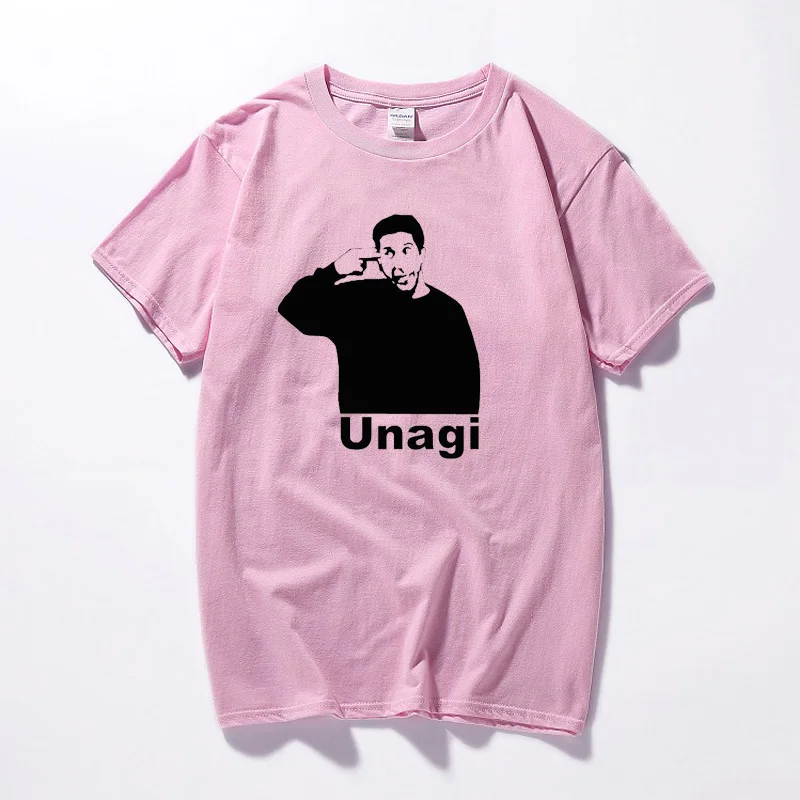 Футболка Friends Unagi, Divertente Ross Maglietta Scherzo Regalo, Топ Uomo, летняя футболка, Hombre, хлопковая футболка с короткими рукавами - Цвет: Розовый