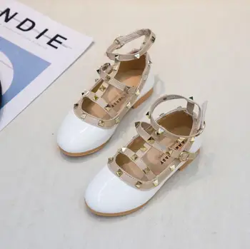 

Children casual shoes girls spring autumn leather shoes fashion Rivet princess baby shoes Kids girls shoes school party