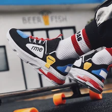 Мужская обувь; Новинка года; Осенняя обувь; сетчатая красная повседневная спортивная обувь; обувь для скейтборда; Мужская сетчатая дышащая обувь; ins tide