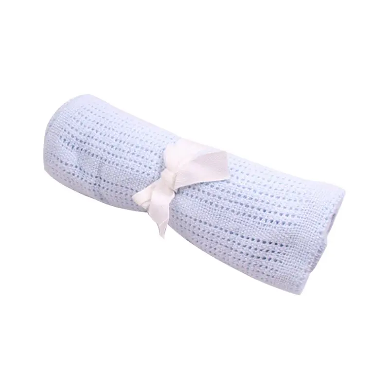 Light Blue Летнее Детское Хлопковое одеяло карамельного цвета для новорожденных, прогулочное одеяло для путешествий s U90B - Цвет: Light Blue