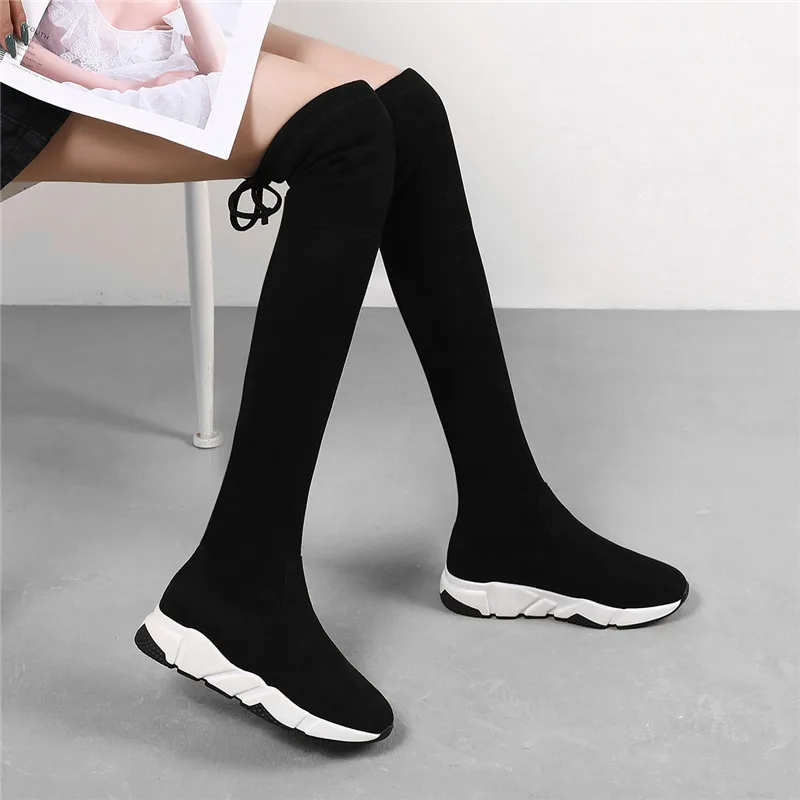 Malemonkey/ г., Size35-40-зимняя обувь модные женские сапоги до колена женские ботфорты на платформе пикантные высокие сапоги