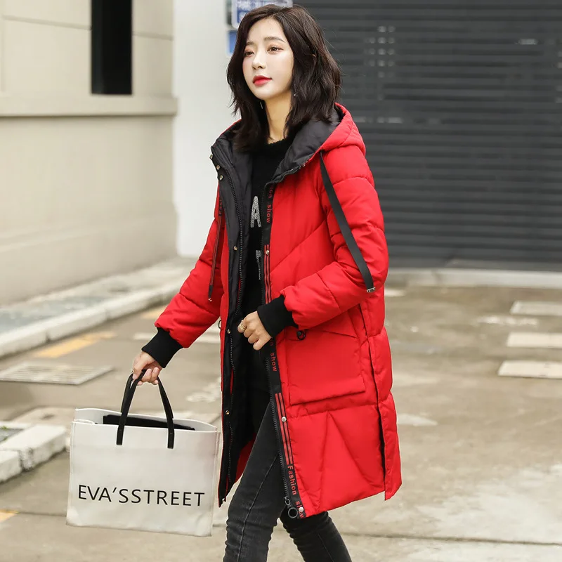 

Cotton-padded Clothes Women's 2019 New Style Winter Mid-length Dongdaemun down Jacket BF Korean-style Loose-Fit Laziness-Style C