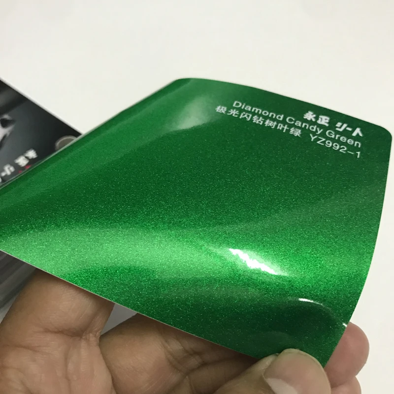 Green Diamond Glitter Vinyl Wrap Sticker