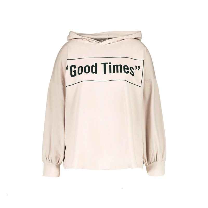 HDY Haoduoyi модный осенний Свободный пуловер с капюшоном и надписью «Good Times», свитер большого размера