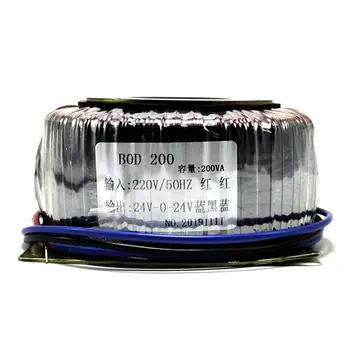 

BOD-200VA toroidal transformer 200W 220V to double 24V 24V*2 4A ring cattle power amplifier transformer
