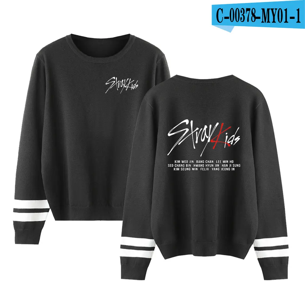Stray kids Kpop Классный Логотип модный свитер с круглым вырезом свободный модный Удобный зимний тренд для женщин и мужчин свитер - Цвет: MY01