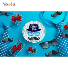 Yeele Vinyl Hat Moustache Tie Father's Day Photography Backdrops Baby Portrait Poster Decor Backgrounds Photo Studio Photophone