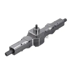 Henglong WPL Model Feiyu JJRC D12 RC Car Metal Upgrade Modification Parts Rear Axle Assembly Metal Gear, Red, Titanium