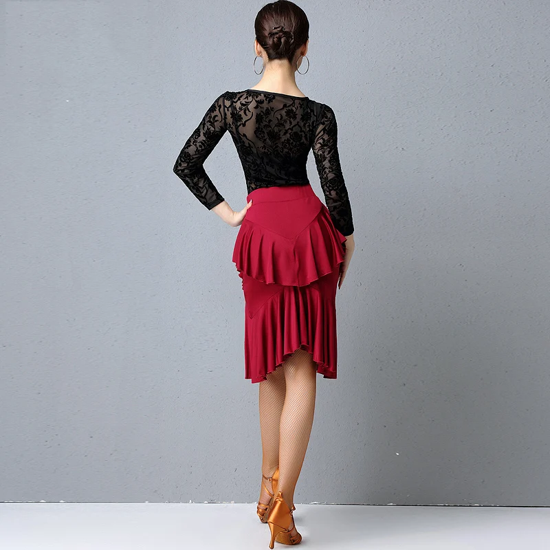 Сексуальная Женская юбка для латинских танцев нового дизайна 2020 взрослых