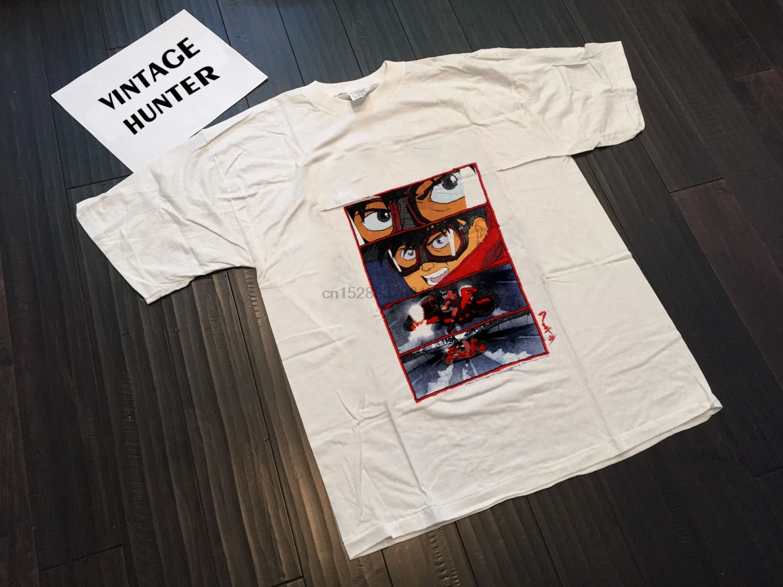 VTG 1988 AKIRA 80s Манга Аниме Комикс фильм футболка neo-tokyo sci-fi велосипед REPRINT короткий