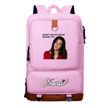 

Charli D'Amelio Fashion KPOP Backpack Women School Shoulder Bag Korean Bagpack Female Travel Backpacks Bag Mochila Zipper
