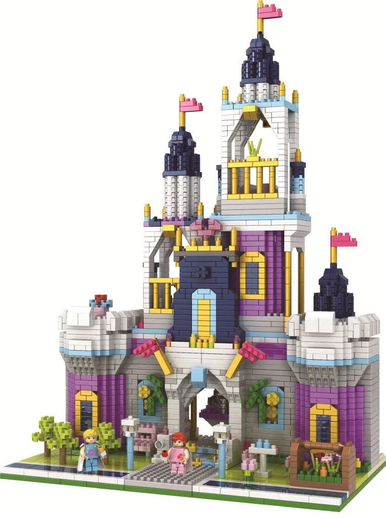 

Spell Star Princess Large Castle Architecture Series Model Micro-Small Particles of Diamond Building Blocks Assembled Toys Educa