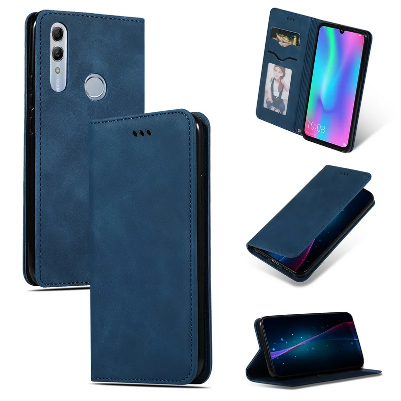 Магнитный Флип-бумажник чехол для huawei P30 P20 Lite P Smart Plus Z Honor 20 Pro 20i 10i Nova 5i 5 4e mate 20 30 кожаный чехол - Цвет: Тёмно-синий