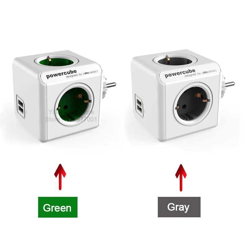 Allocacoc power cube 4 AC 2 USB силовая полоса электронная розетка для дома и офиса ЕС вилка удлинитель умная розетка настенное зарядное устройство