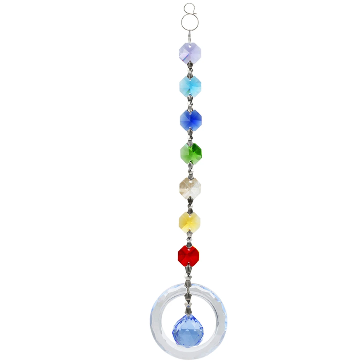 Crystal Lighting Color Crystal Ball Pendant Octagonal Bead Suncatcher Crystal Prisms DIY Jewelry Making Window Hanging Ornaments