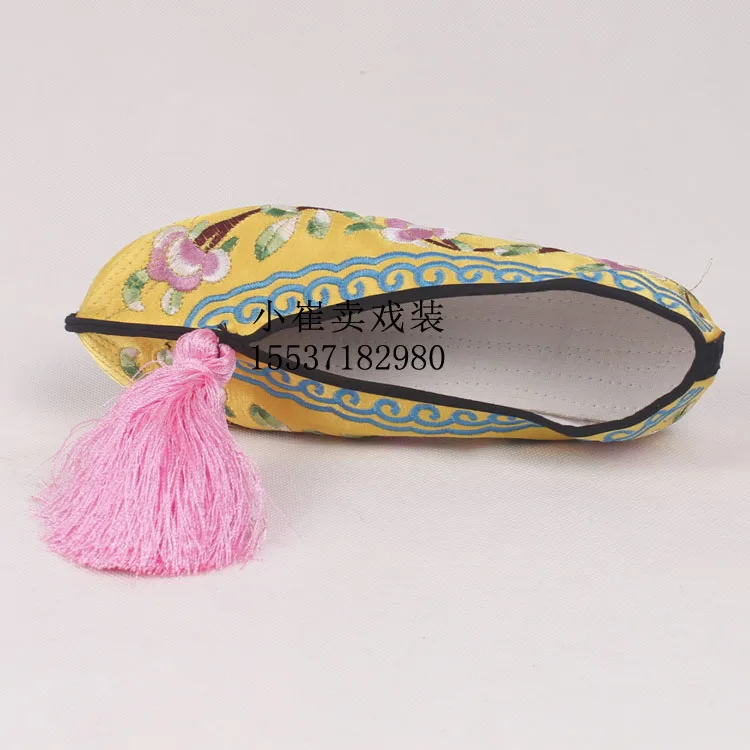Разноцветная обувь в стиле оперы; обувь на плоской подошве с вышивкой; обувь в старинном стиле; женская обувь с вышивкой; Diva Tsing Yi; обувь для