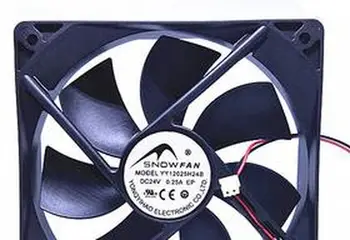 

YY12025H24B 12CM 12025 24V 120*120*25MM 0.16A 2 wire durable dual ball heat sink fan fan