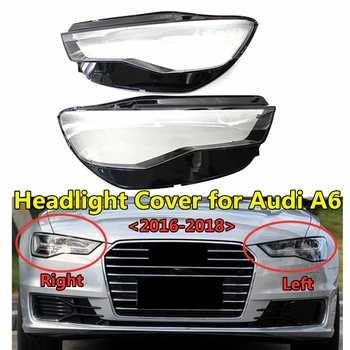 

Car Styling Replacement Parts Light Covers Front Bumper PC Headlamp Frame Headlight Lens Cover For Audis A6 C7PA 2016 2017 2018