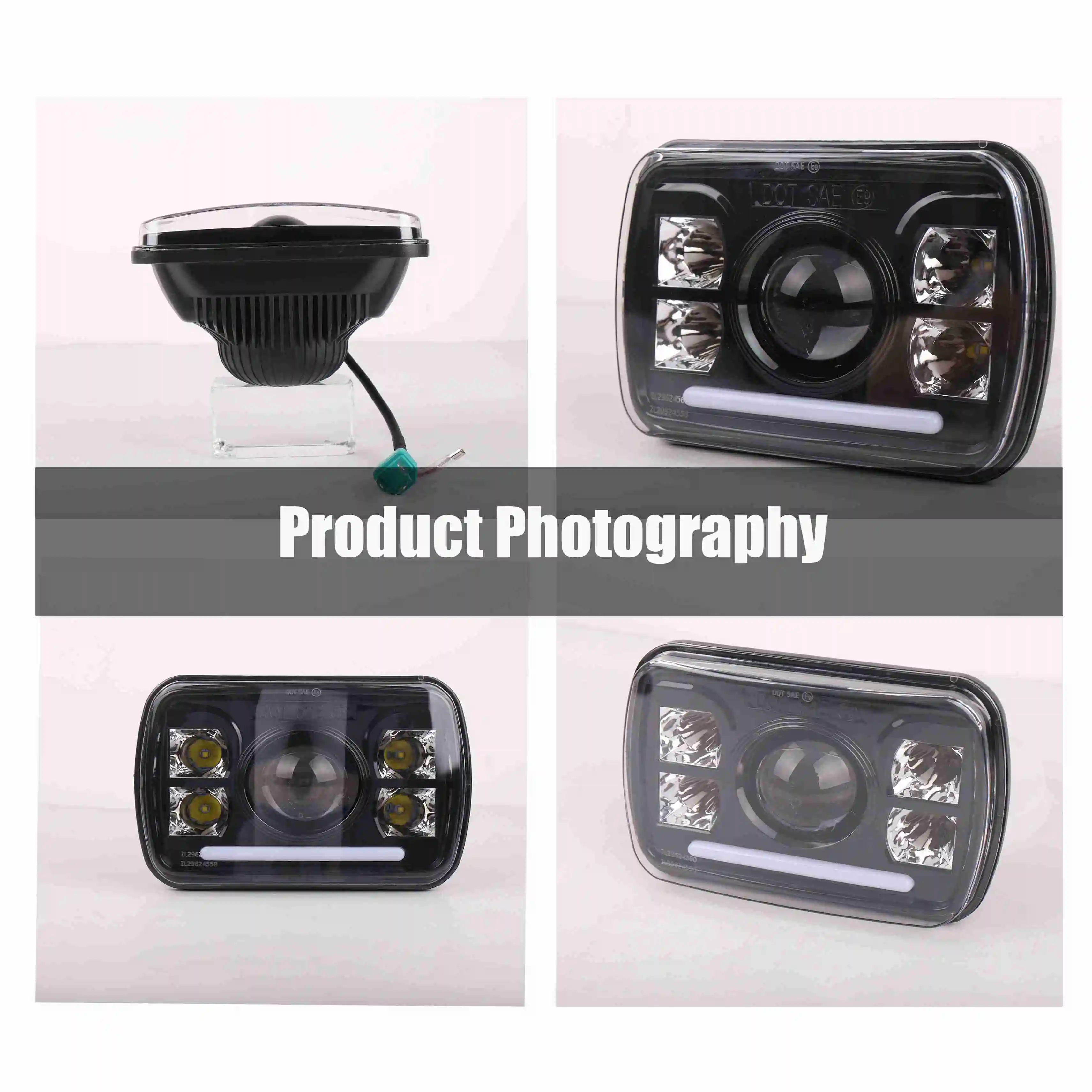 2 шт. Led 105 Вт 5X7 Led головной светильник s с Drl 7X6 Led герметичный луч головной светильник с высоким и низким лучом для Jeep Wrangler Yj Cherokee X
