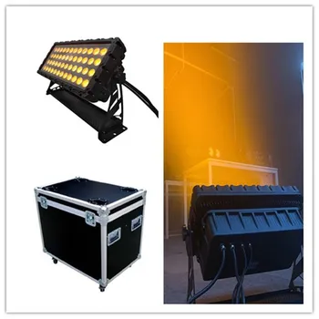

1pcs with case waterproof wall wash city color light dmx512 narrow beam angle 48x15w 5in1 outdoor led rgbwa wall washer light